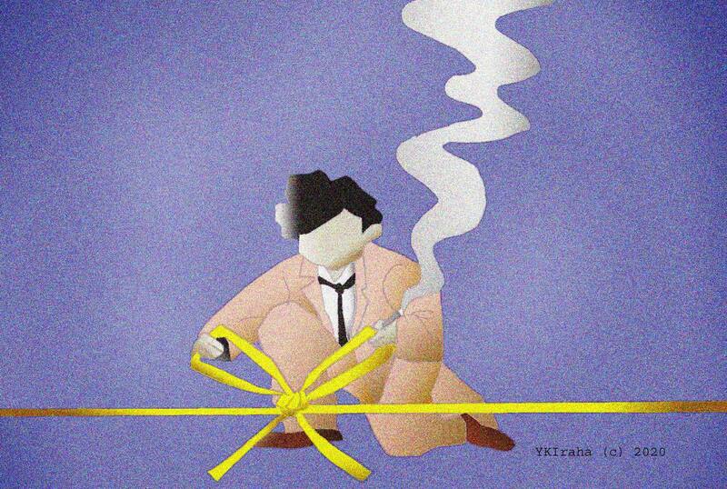 Yukio Kevin Iraha's digital illustration about detective trying to tie loose ends. 